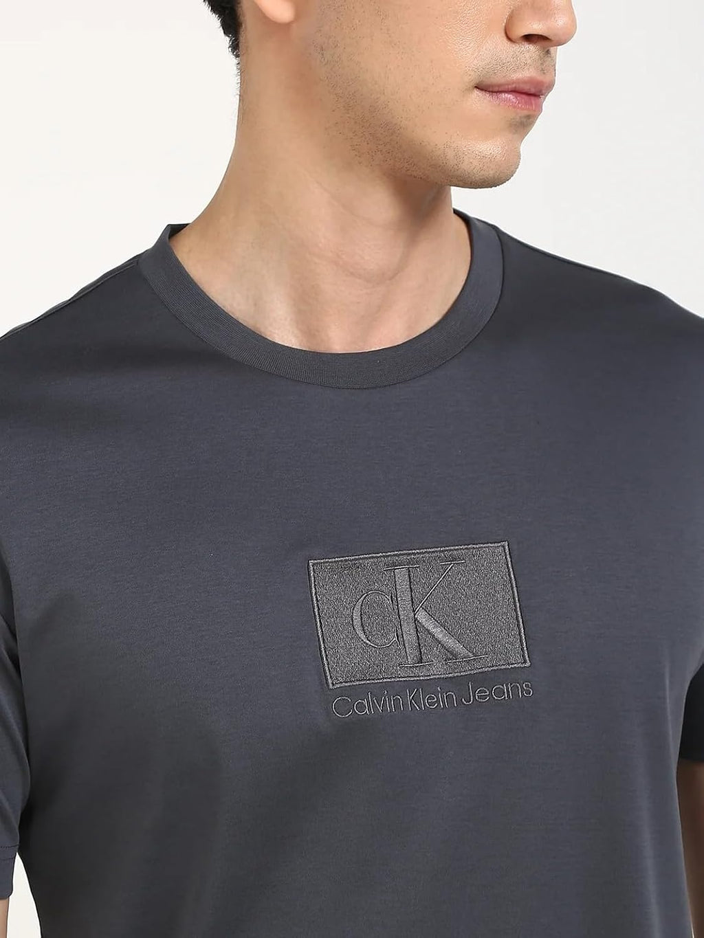 Embroidered Logo Regular Fit Cotton T Shirt