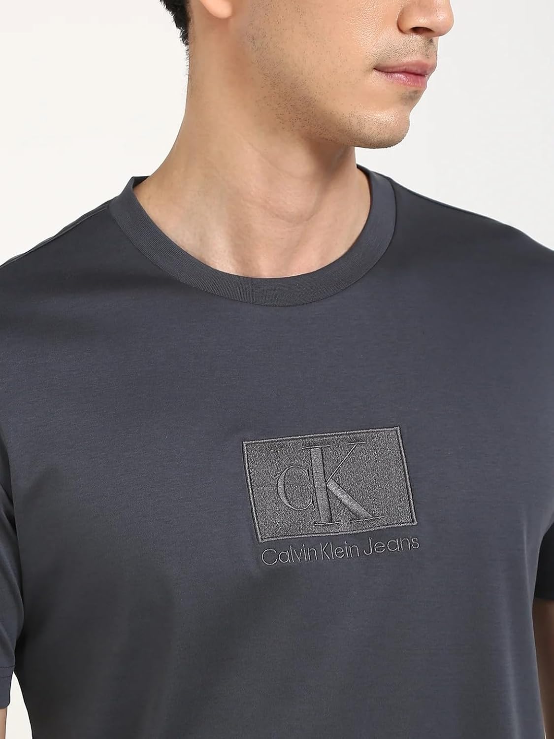 Embroidered Logo Regular Fit Cotton T Shirt