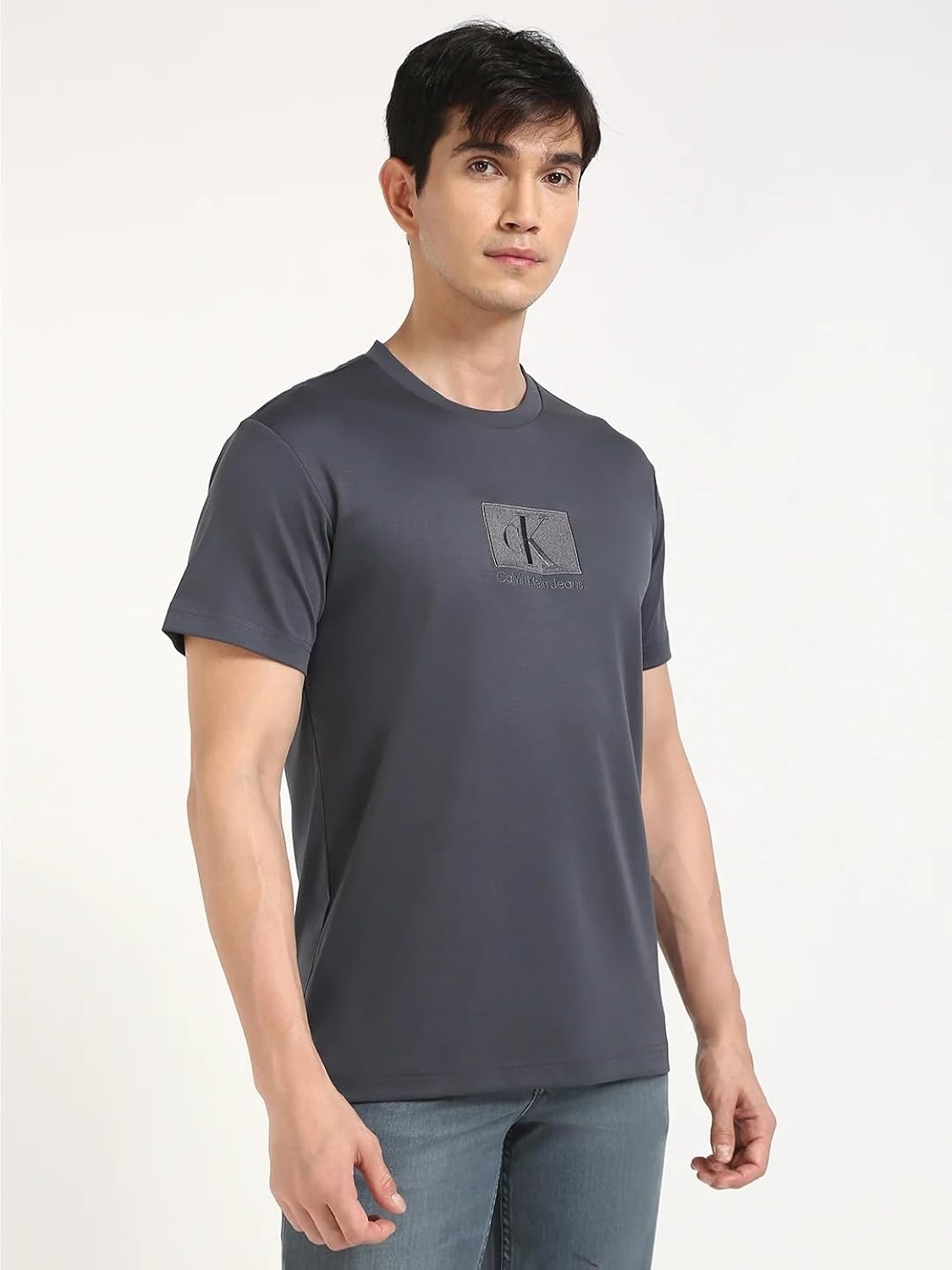 Embroidered Logo Regular Fit Cotton T Shirt