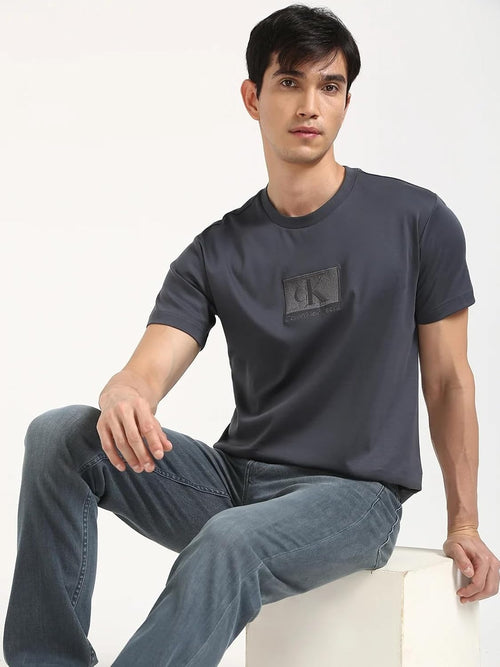 Embroidered Logo Regular Fit Cotton T Shirt