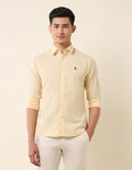 U.S. POLO ASSN. Men Tailored Fit Solid Spread Collar Casual Shirt