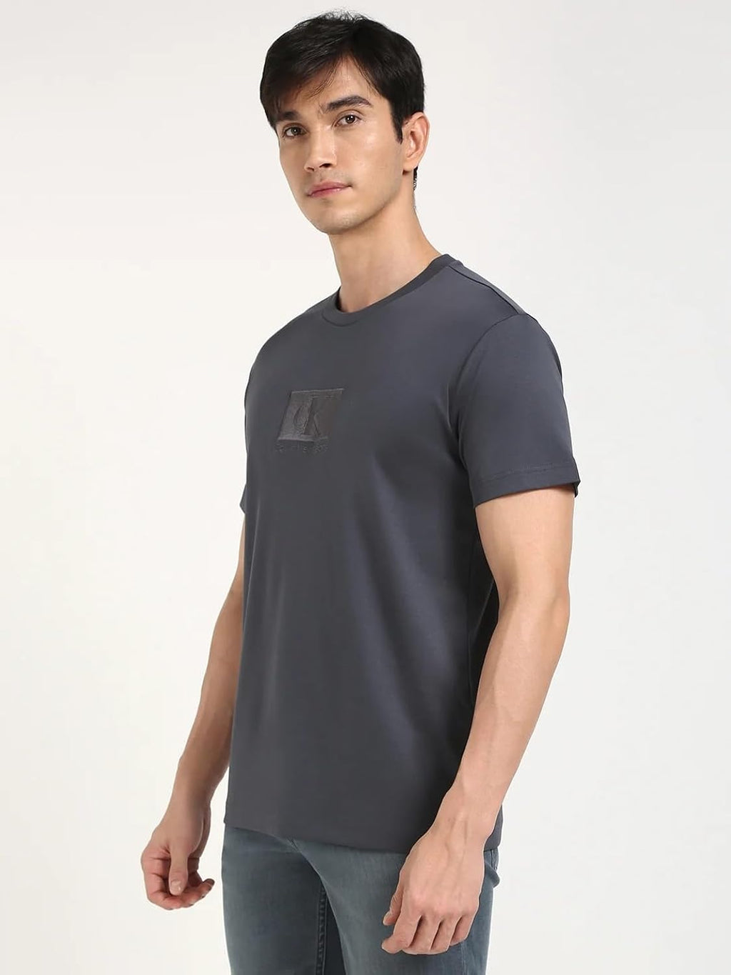Embroidered Logo Regular Fit Cotton T Shirt
