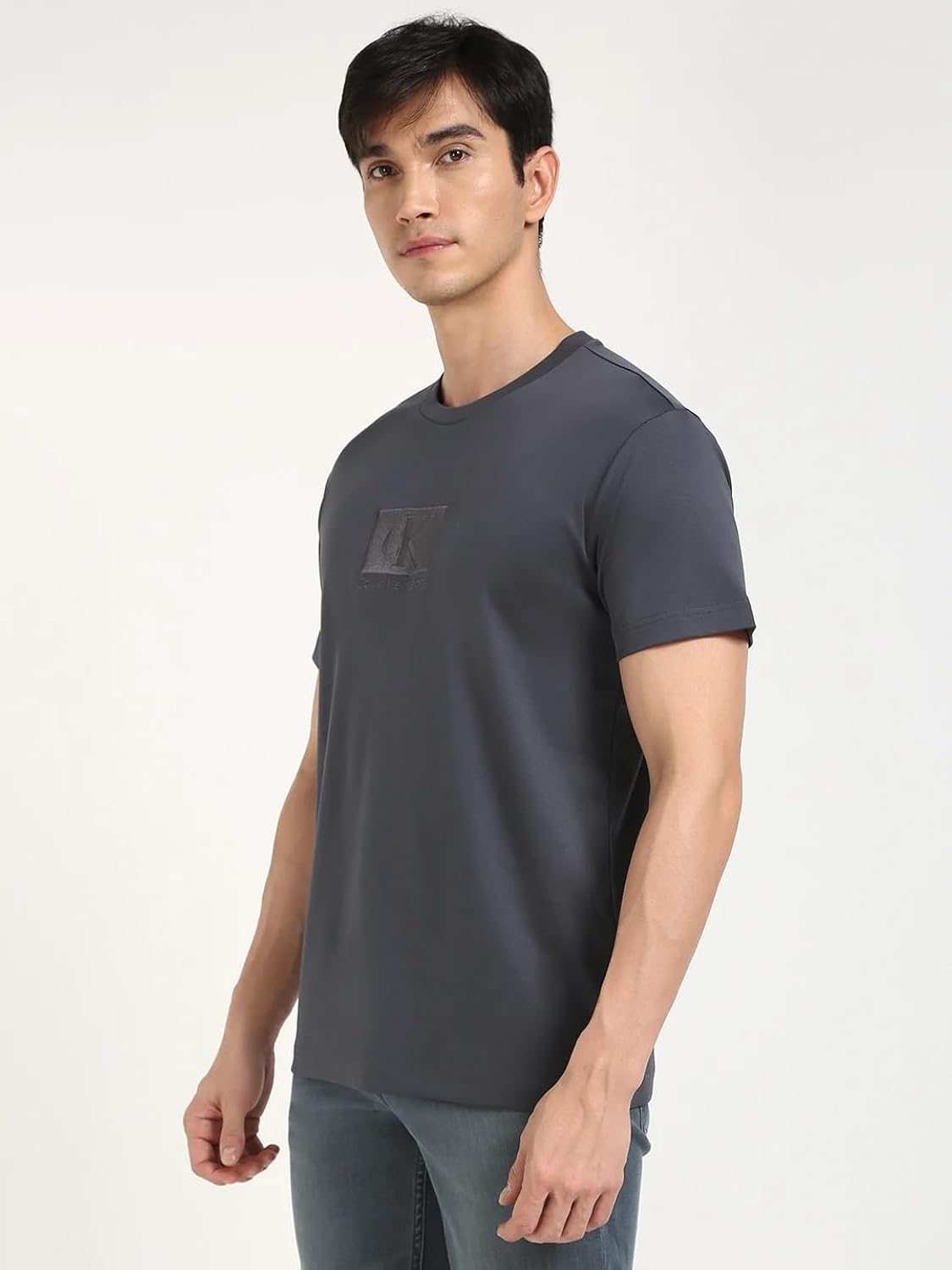 Embroidered Logo Regular Fit Cotton T Shirt